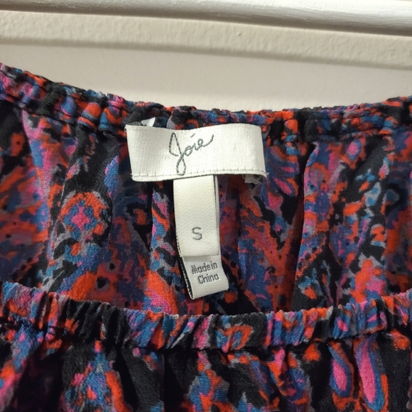 Joie - Newbury Silk Short Sleeve Peasant Blouse - Size S - Picture 4 of 10